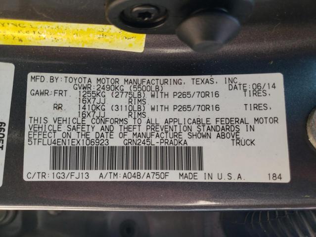 Photo 12 VIN: 5TFLU4EN1EX106923 - TOYOTA TACOMA DOU 