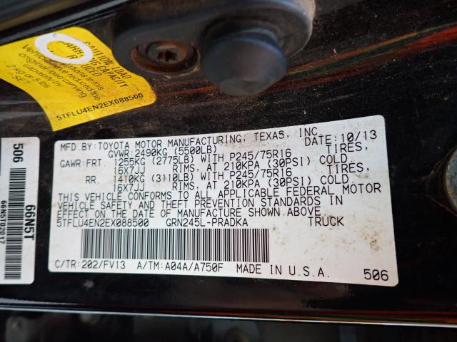 Photo 9 VIN: 5TFLU4EN2EX088500 - TOYOTA TACOMA DOU 