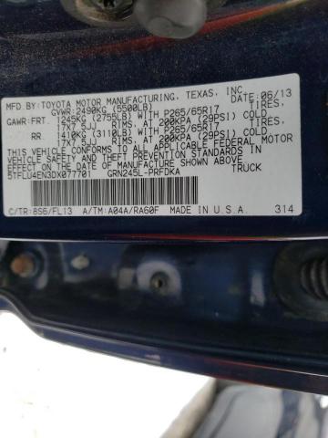 Photo 9 VIN: 5TFLU4EN3DX077701 - TOYOTA TACOMA DOU 