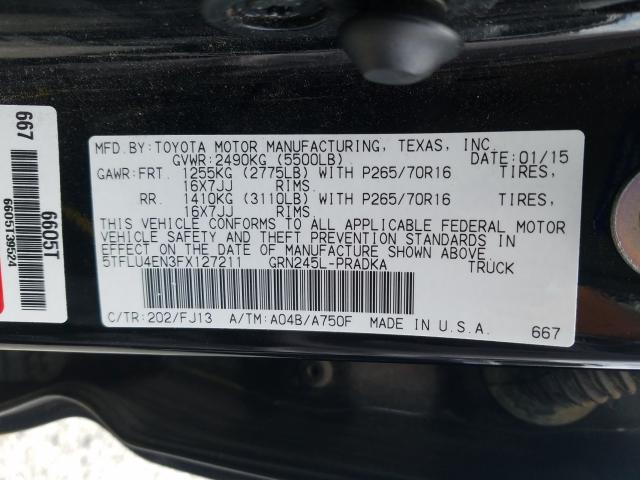 Photo 9 VIN: 5TFLU4EN3FX127211 - TOYOTA TACOMA DOU 