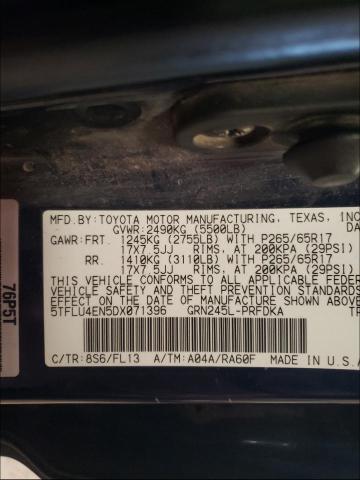 Photo 9 VIN: 5TFLU4EN5DX071396 - TOYOTA TACOMA DOU 