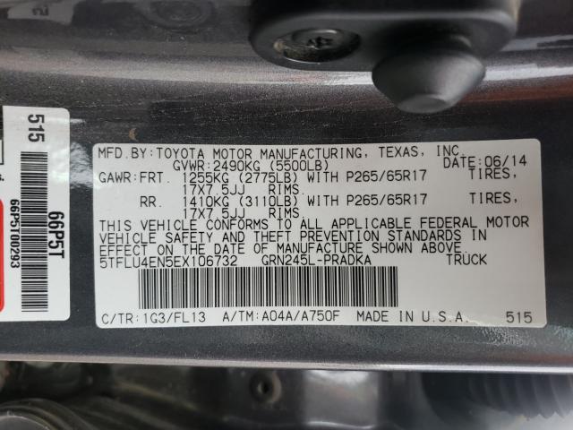 Photo 9 VIN: 5TFLU4EN5EX106732 - TOYOTA TACOMA DOU 