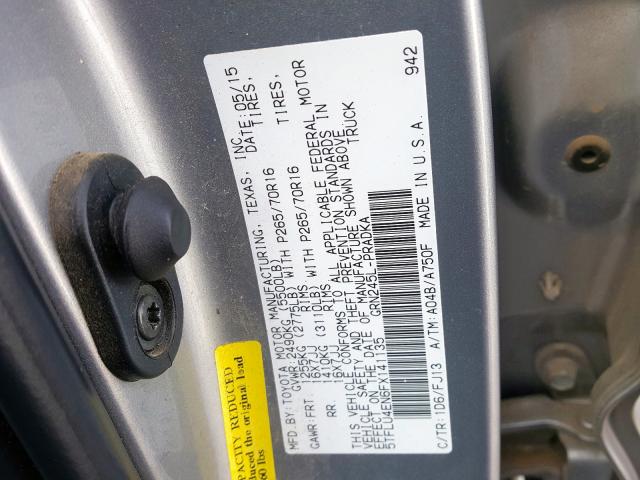 Photo 9 VIN: 5TFLU4EN6FX141135 - TOYOTA TACOMA DOU 