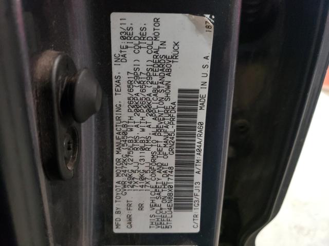 Photo 9 VIN: 5TFLU4EN8BX017748 - TOYOTA TACOMA DOU 