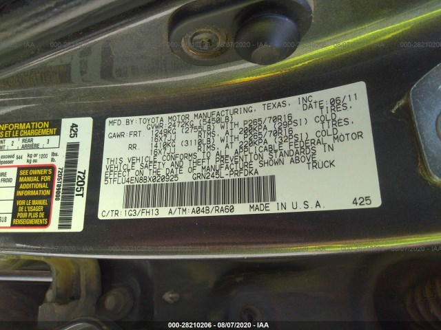 Photo 8 VIN: 5TFLU4EN8BX020925 - TOYOTA TACOMA 