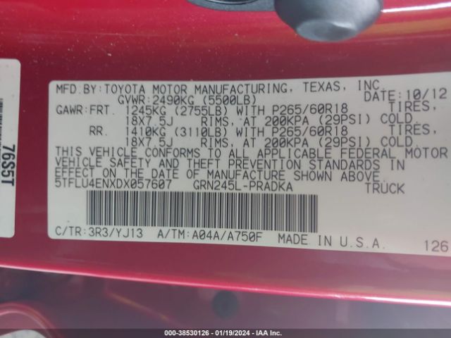 Photo 8 VIN: 5TFLU4ENXDX057607 - TOYOTA TACOMA 