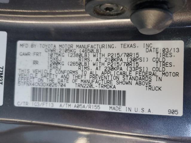 Photo 10 VIN: 5TFNX4CN3DX026704 - TOYOTA TACOMA ACC 