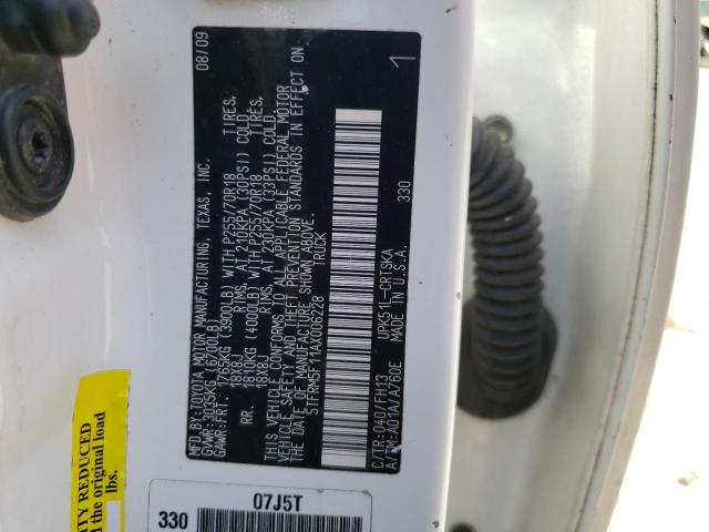 Photo 11 VIN: 5TFRM5F11AX006228 - TOYOTA TUNDRA DOU 