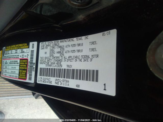 Photo 8 VIN: 5TFRM5F11JX128250 - TOYOTA TUNDRA 2WD 