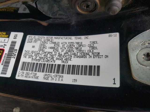 Photo 7 VIN: 5TFRM5F13CX051478 - TOYOTA TUNDRA DOU 