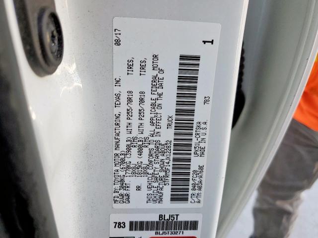 Photo 9 VIN: 5TFRM5F14JX122832 - TOYOTA TUNDRA DOU 