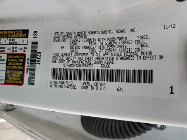 Photo 11 VIN: 5TFRM5F15DX054707 - TOYOTA TUNDRA DOU 