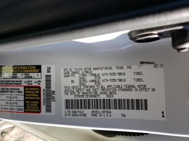 Photo 9 VIN: 5TFRM5F15FX090075 - TOYOTA TUNDRA DOU 