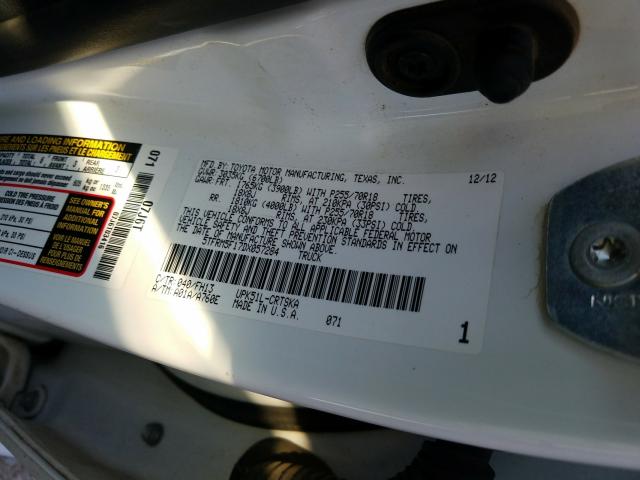 Photo 9 VIN: 5TFRM5F17DX057284 - TOYOTA TUNDRA DOU 