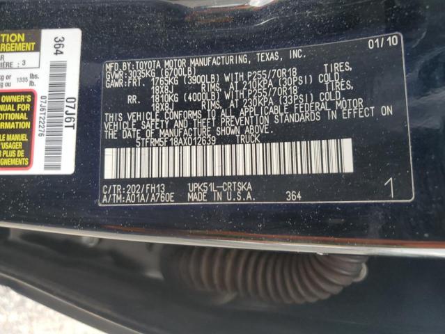 Photo 11 VIN: 5TFRM5F18AX012639 - TOYOTA TUNDRA DOU 