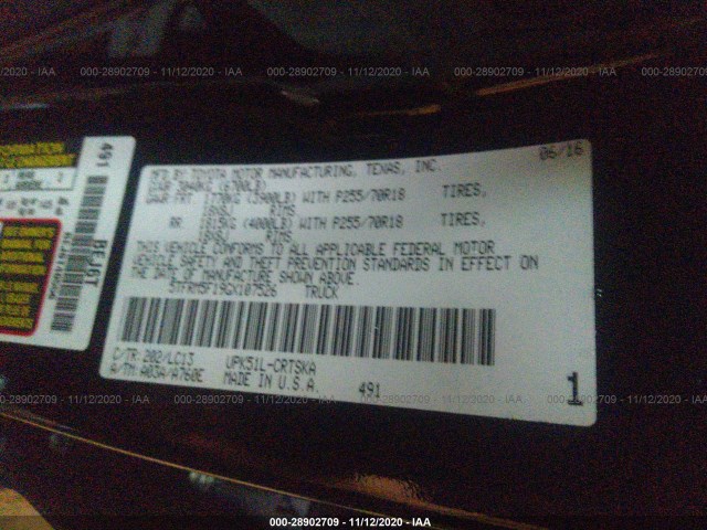 Photo 8 VIN: 5TFRM5F19GX107526 - TOYOTA TUNDRA 2WD TRUCK 