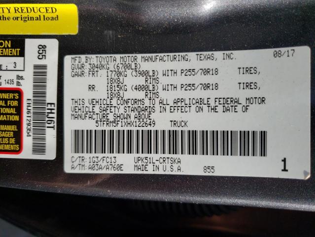 Photo 11 VIN: 5TFRM5F1XHX122649 - TOYOTA TUNDRA DOU 