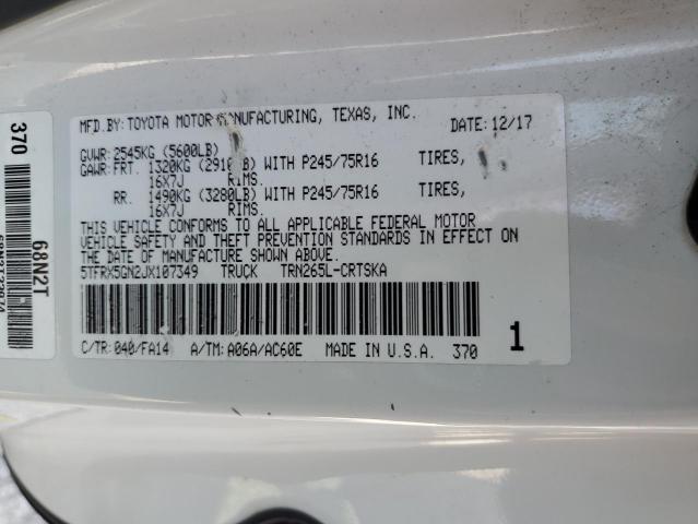 Photo 11 VIN: 5TFRX5GN2JX107349 - TOYOTA TACOMA 