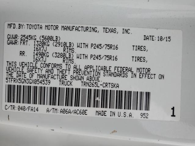 Photo 11 VIN: 5TFRX5GN3GX054539 - TOYOTA TACOMA ACC 