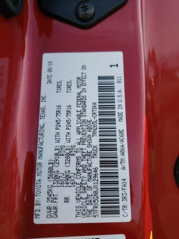 Photo 9 VIN: 5TFRX5GN8JX129646 - TOYOTA TACOMA ACC 