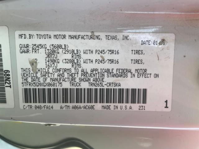 Photo 9 VIN: 5TFRX5GNXGX060175 - TOYOTA TACOMA ACC 