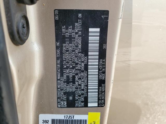 Photo 11 VIN: 5TFRY5F12AX076857 - TOYOTA TUNDRA DOU 