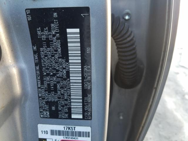 Photo 9 VIN: 5TFRY5F14BX102974 - TOYOTA TUNDRA DOU 