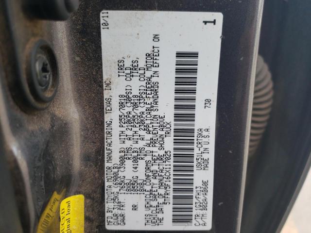 Photo 11 VIN: 5TFRY5F16CX117025 - TOYOTA TUNDRA DOU 