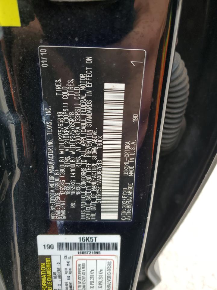 Photo 11 VIN: 5TFRY5F17AX087613 - TOYOTA TUNDRA 