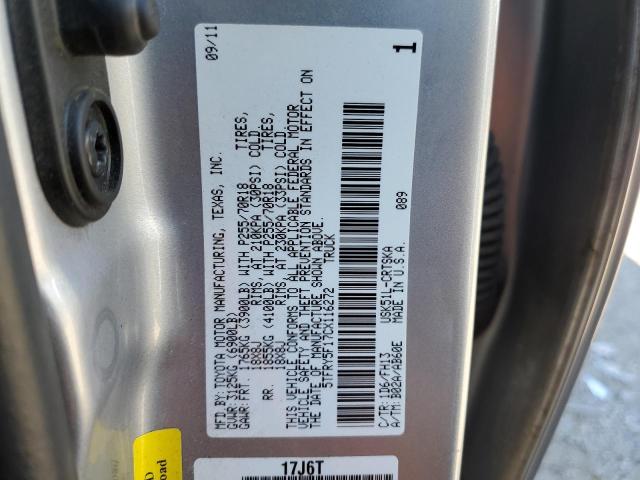 Photo 11 VIN: 5TFRY5F17CX116272 - TOYOTA TUNDRA DOU 