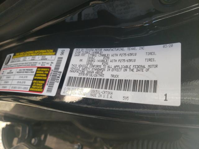 Photo 9 VIN: 5TFRY5F18LX267993 - TOYOTA TUNDRA DOU 