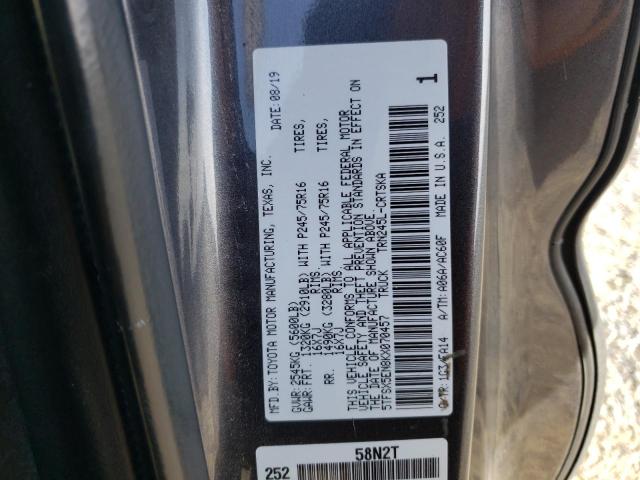 Photo 11 VIN: 5TFSX5EN8KX070457 - TOYOTA TACOMA ACC 