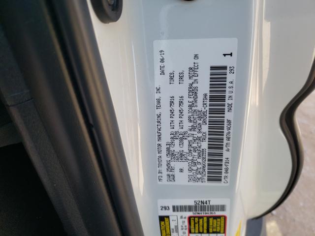 Photo 9 VIN: 5TFSZ5AN6KX203555 - TOYOTA TACOMA ACC 