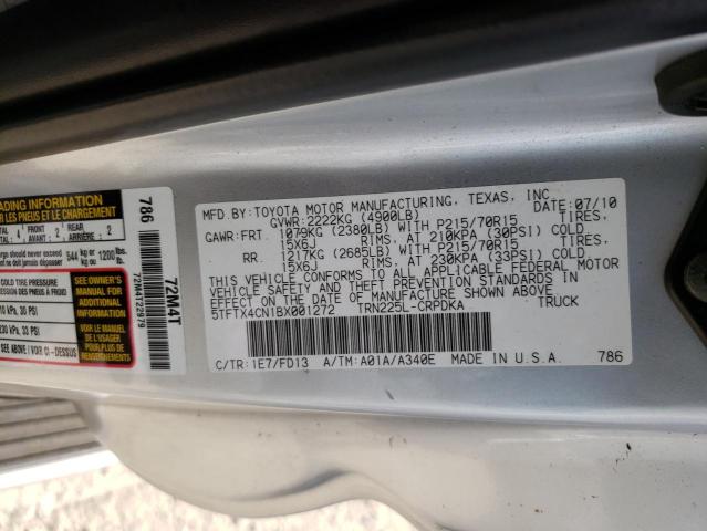 Photo 11 VIN: 5TFTX4CN1BX001272 - TOYOTA TACOMA ACC 