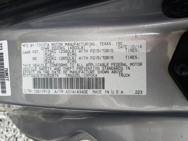 Photo 9 VIN: 5TFTX4CN1FX050879 - TOYOTA TACOMA ACC 