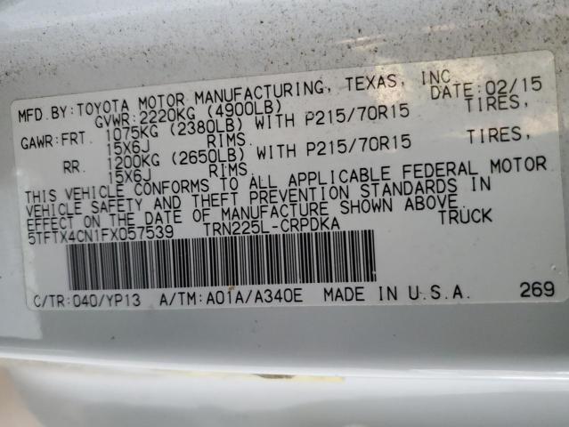 Photo 11 VIN: 5TFTX4CN1FX057539 - TOYOTA TACOMA ACC 