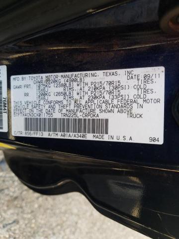 Photo 9 VIN: 5TFTX4CN3CX011755 - TOYOTA TACOMA ACC 