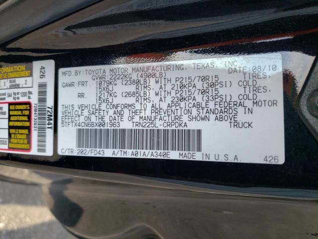 Photo 11 VIN: 5TFTX4CN6BX001963 - TOYOTA TACOMA ACC 