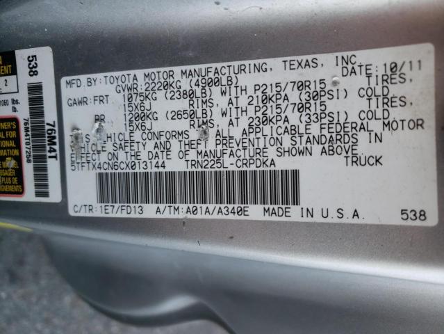 Photo 11 VIN: 5TFTX4CN6CX013144 - TOYOTA TACOMA ACC 