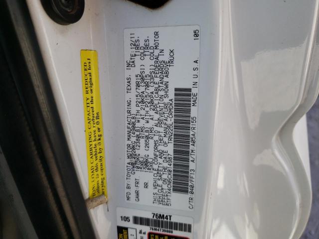 Photo 12 VIN: 5TFTX4CN6CX014987 - TOYOTA TACOMA ACC 