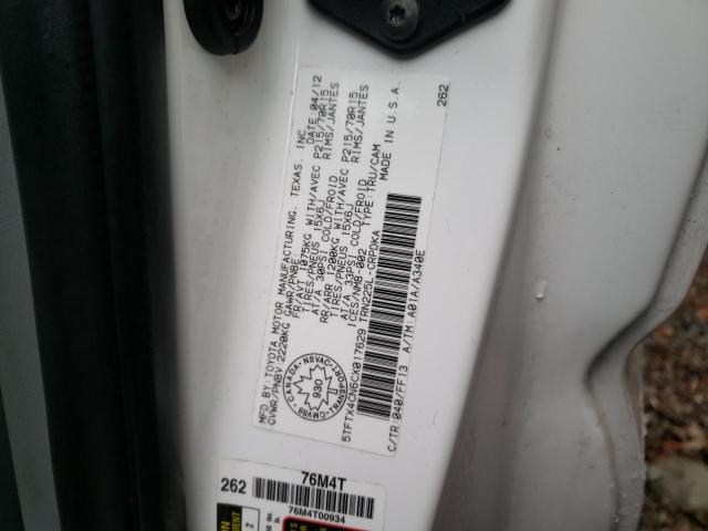 Photo 9 VIN: 5TFTX4CN6CX017629 - TOYOTA TACOMA ACC 