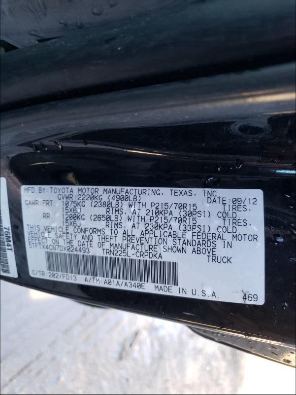 Photo 9 VIN: 5TFTX4CN7DX024493 - TOYOTA TACOMA ACC 