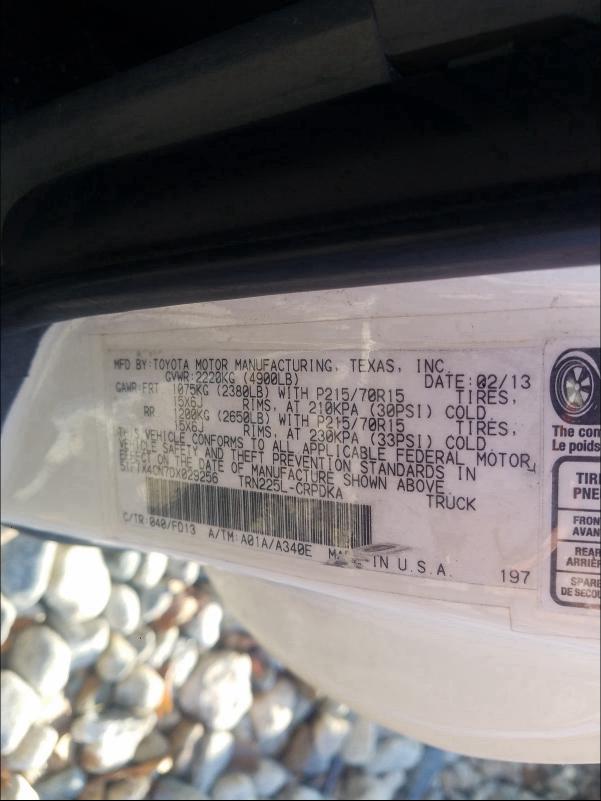 Photo 9 VIN: 5TFTX4CN7DX029256 - TOYOTA TACOMA ACC 