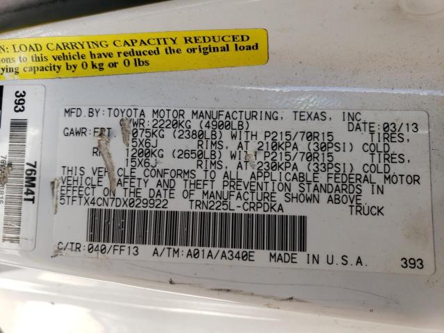 Photo 11 VIN: 5TFTX4CN7DX029922 - TOYOTA TACOMA ACC 