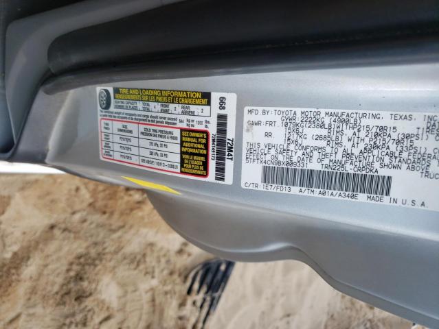 Photo 9 VIN: 5TFTX4CN9BX009331 - TOYOTA TACOMA ACC 