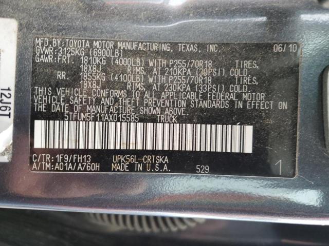 Photo 9 VIN: 5TFUM5F11AX015585 - TOYOTA TUNDRA DOU 