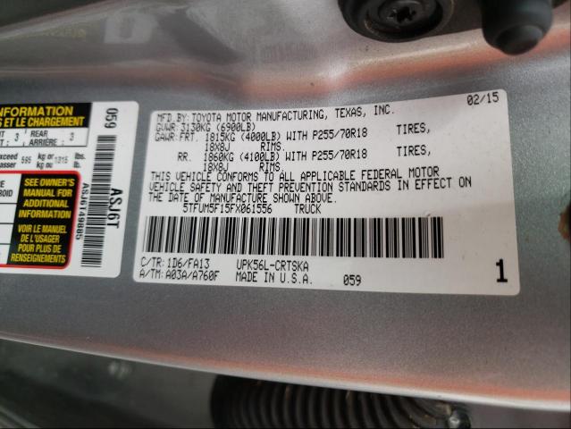 Photo 9 VIN: 5TFUM5F15FX061556 - TOYOTA TUNDRA DOU 