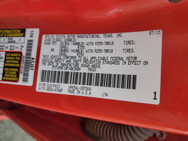 Photo 11 VIN: 5TFUM5F18FX063804 - TOYOTA TUNDRA DOU 