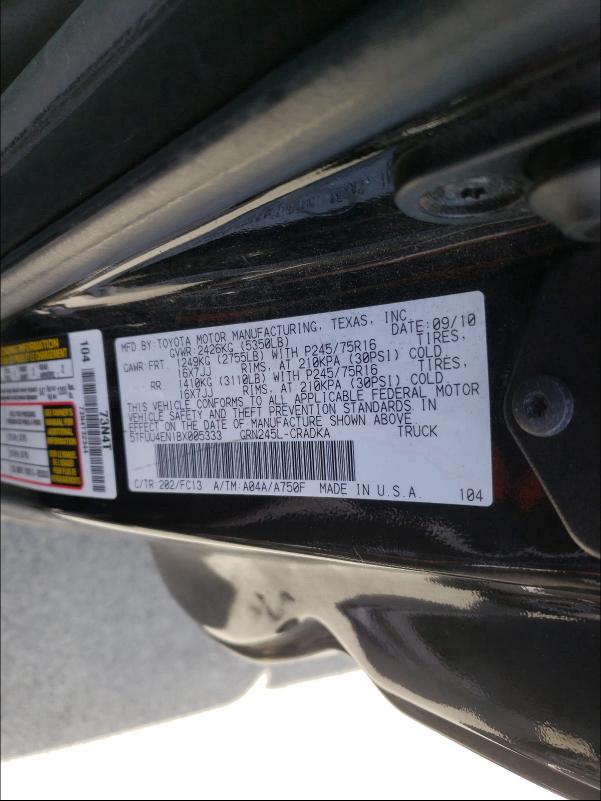 Photo 9 VIN: 5TFUU4EN1BX005333 - TOYOTA TACOMA ACC 