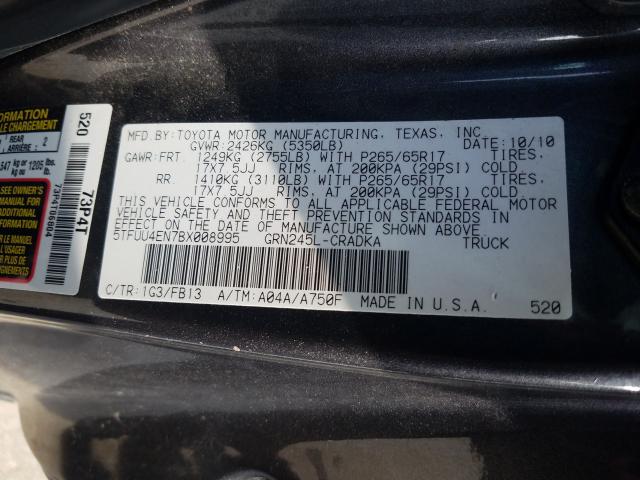 Photo 9 VIN: 5TFUU4EN7BX008995 - TOYOTA TACOMA ACC 